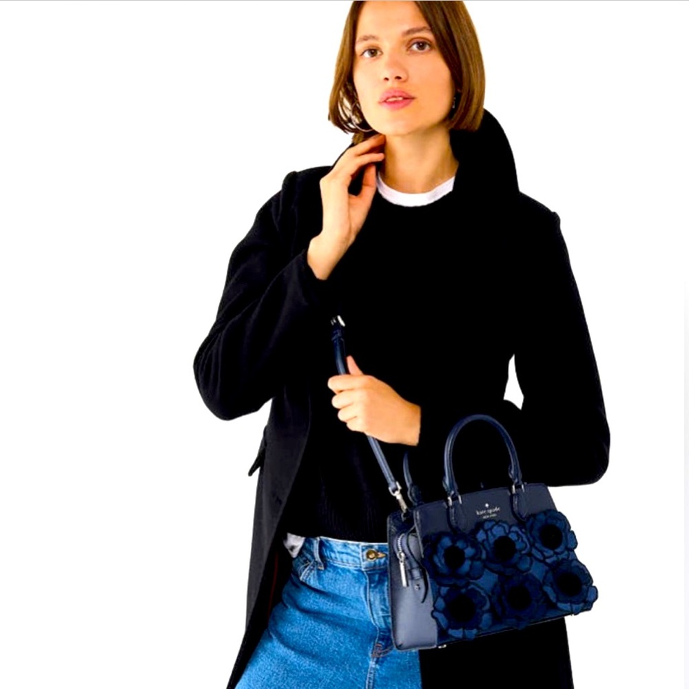 ♠️ Kate Spade Madison Navy Floral Small Satchel - NEW